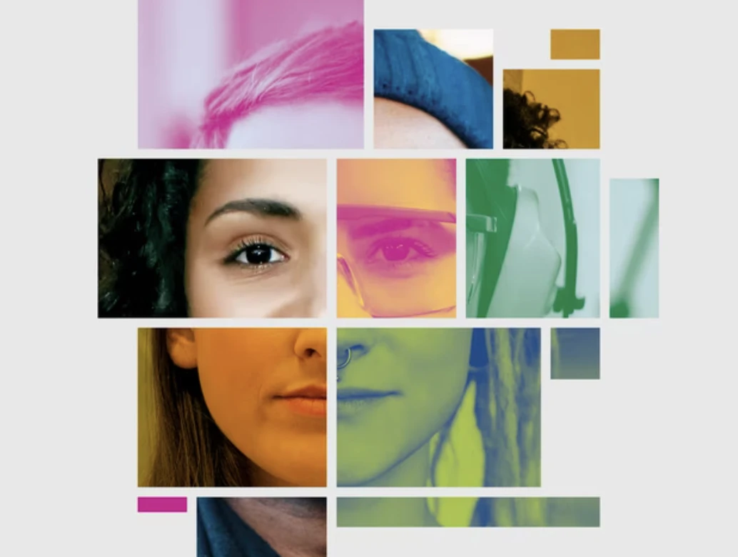 Mosaic of student faces